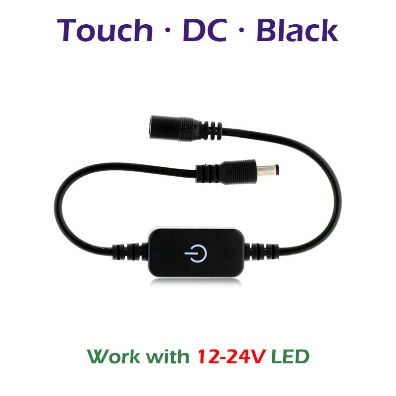 LED Knob Touch Switch Dimmer DC12-24V USB 5V Brightness Adjust Controller for 5050 3528 COB LED Strip Light Tape Ribbon Lights