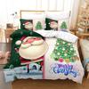 Christmas New Pattern Digital Printing Three-Piece Set 3D Three-Dimensional Polished Chemical Fiber Quilt Cover Pillowcase To Picture