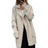 Damen Retro Jacquard Mittellanger Strickjacke Pullover mit Bindegürtel - Herbst/Winter 2024 Kollektion