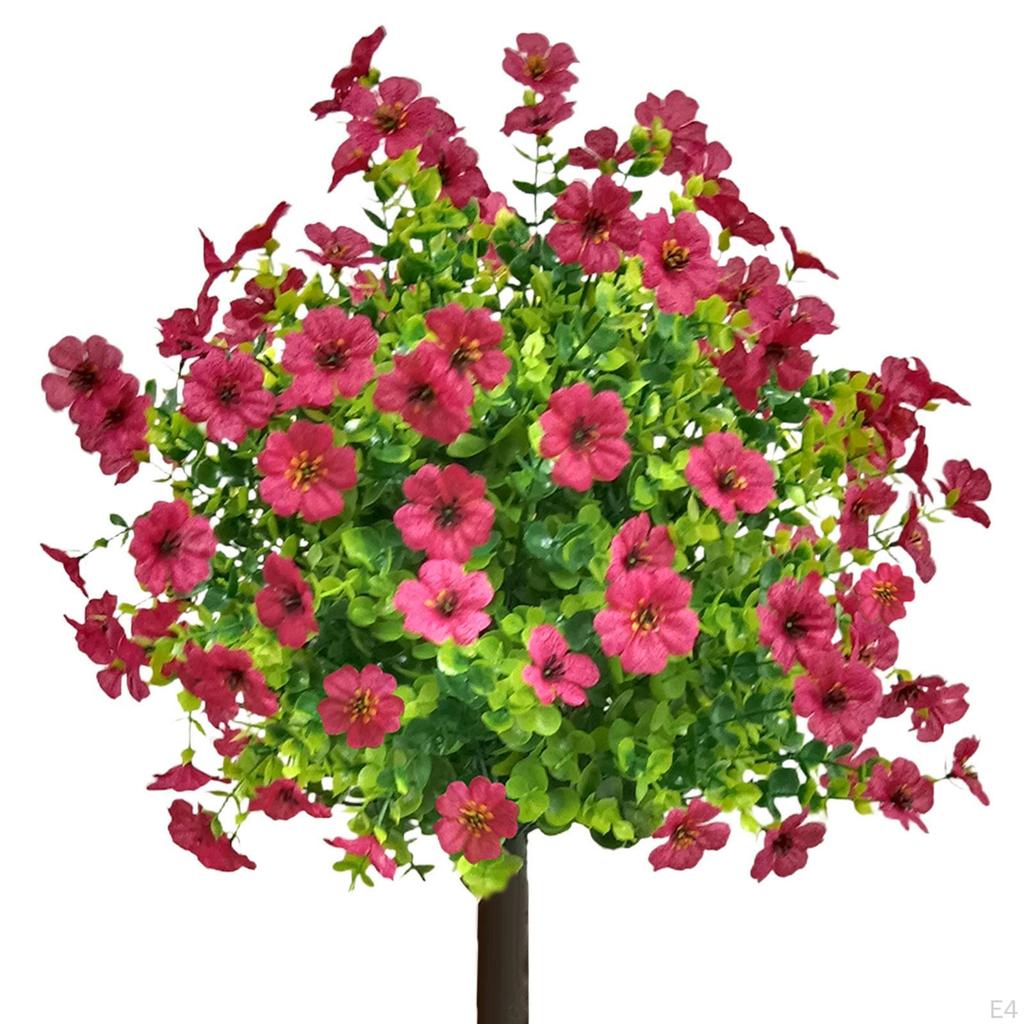 Artificial Flower Garden Stake Plant 24" Faux Greenery Shrubs for Outside Wedding