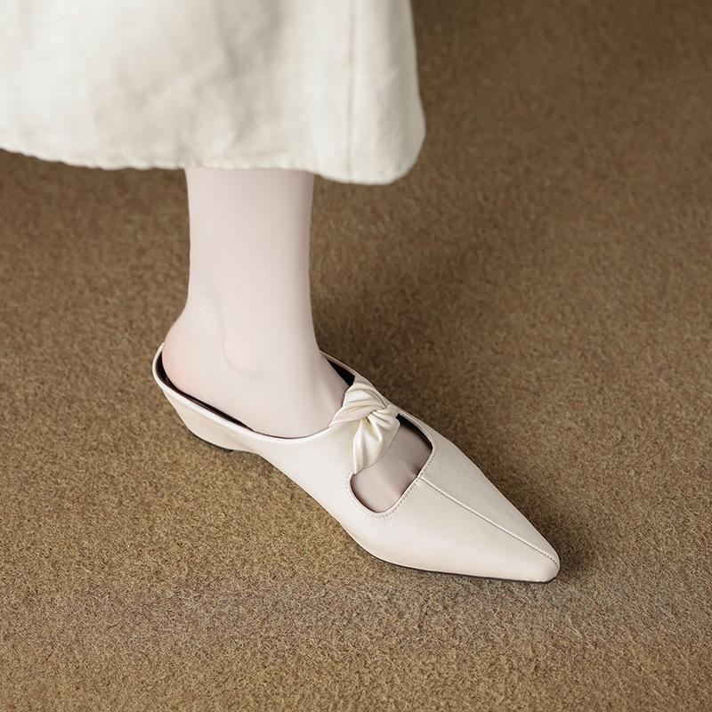 4088-2 Inner Height-increasing Slippers Women's Bag Head Half-trailer Outer Wear 2025 Summer New One-pedal Cool Slippers