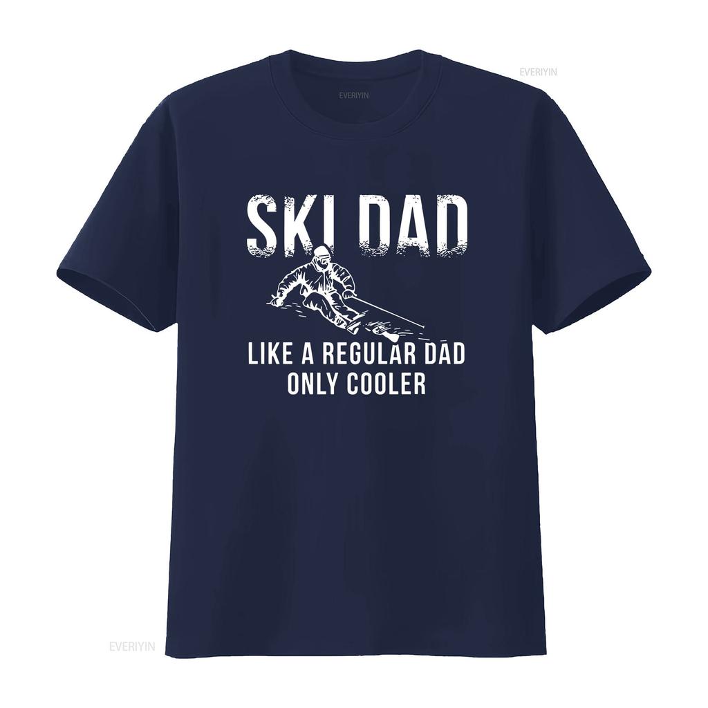 Ski Dad Unisexs T Shirt Funny Skier For Fathers Day Lover Unisex S From Daughter Vintage Soft Fashion