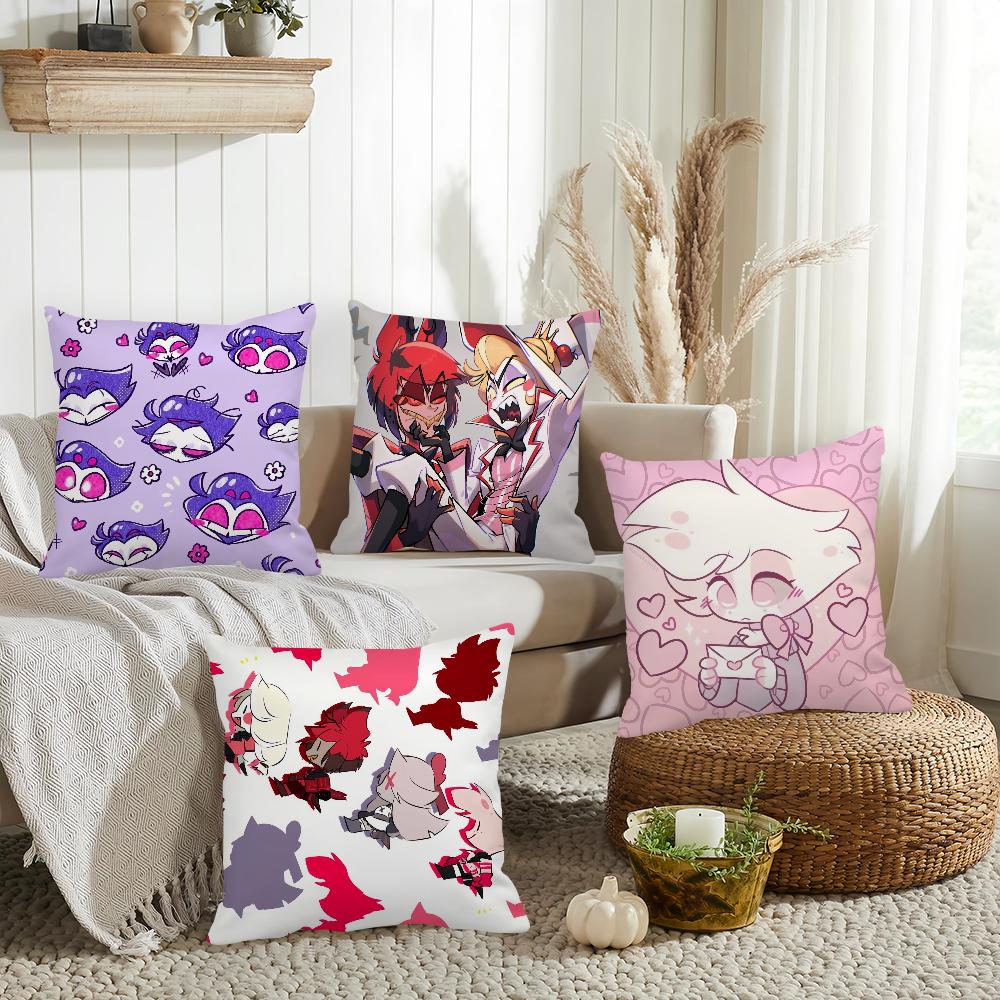Cartoon H-Helluva B-Boss Pillow Case Home Decoration Cushion Cover Suitable For Bedroom Car Office Sofa