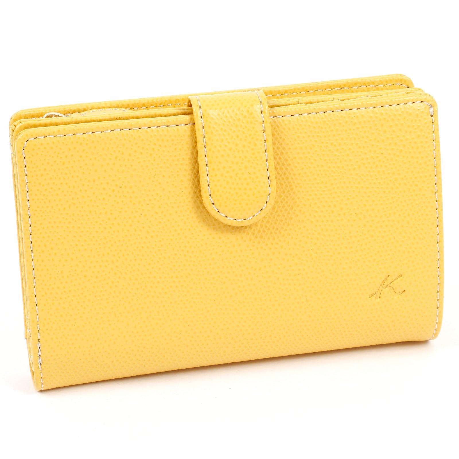 

Bifold Wallet Coin Purse Zipper Type PH0451 Stitch 43915 [Kitamura] L-shaped Mustard/Ivory [Yellow]