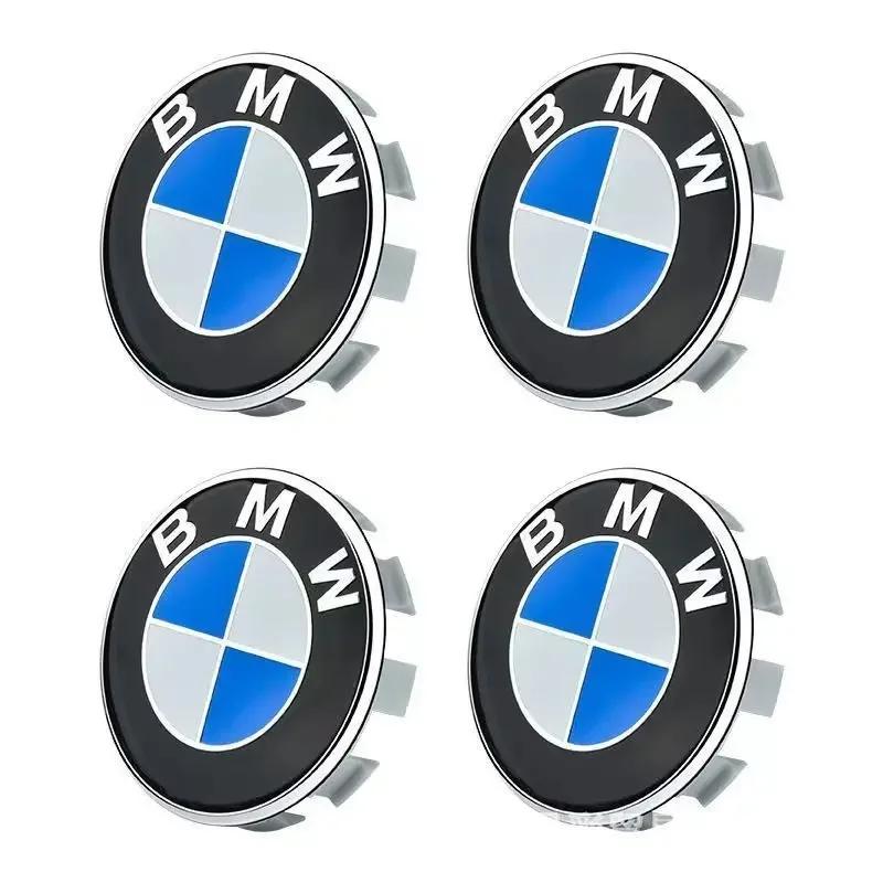 YABBF1 For BMW 4PCS BMW Wheel Center Caps 68mm 56mm Blue white hubcap for BMW E46 E90 E30 F10 F30 X5 X3 E39 F25 E60 E91 E87 M Car Acces