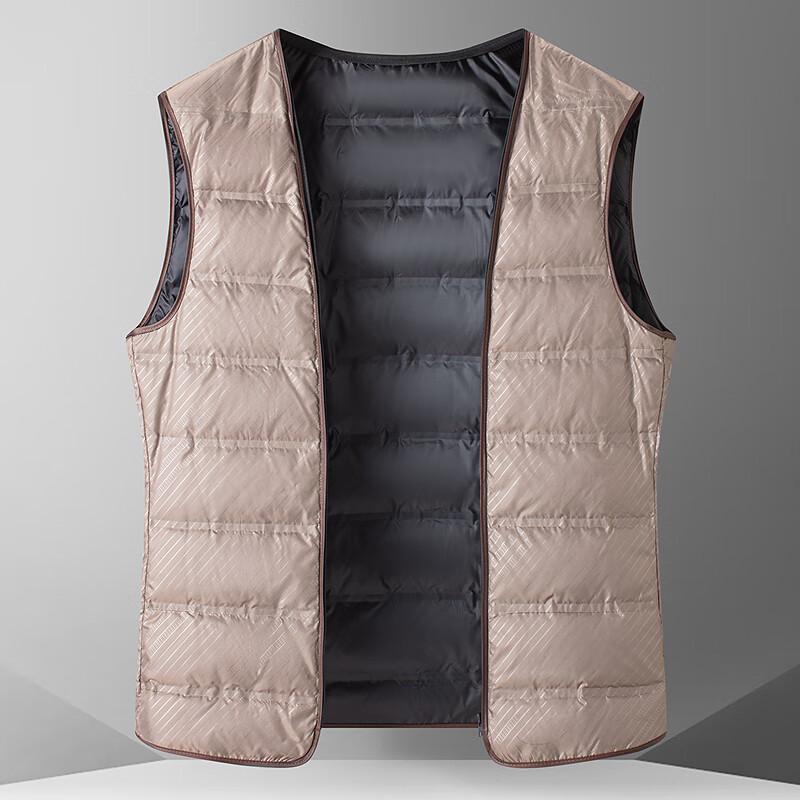 FAPAI Men's Mid-Length Wool Blend Down Overcoat