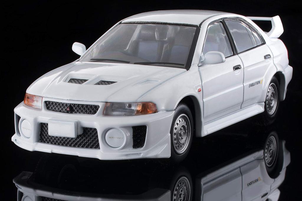 Tomica Limited Vintage Neo Scale Mitsubishi Lancer RS Evolution V White 1998 Model 1/64 LV-N187c (Finished Product)