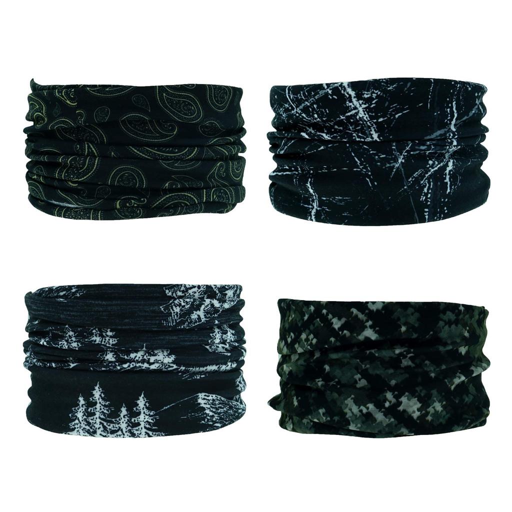 SMEHCF Headband Bandana Balaclava Half Face Mask Shield Head Hair Scarf Neck Gaiter Hat Multipurpose Breathable Reusable Washable for Women and Black