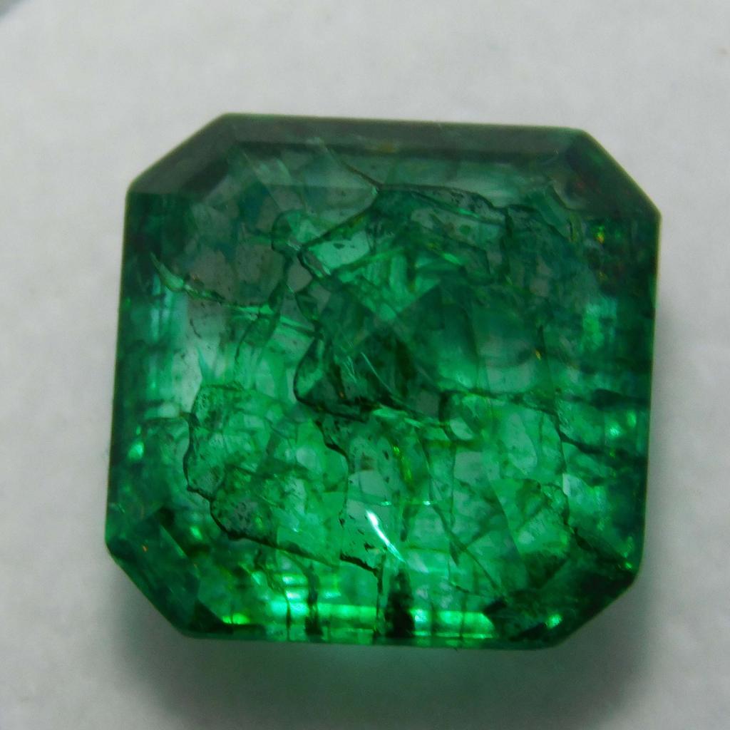10 Carat Natural Emerald Square Cut Green Colombian Loose Gemstone