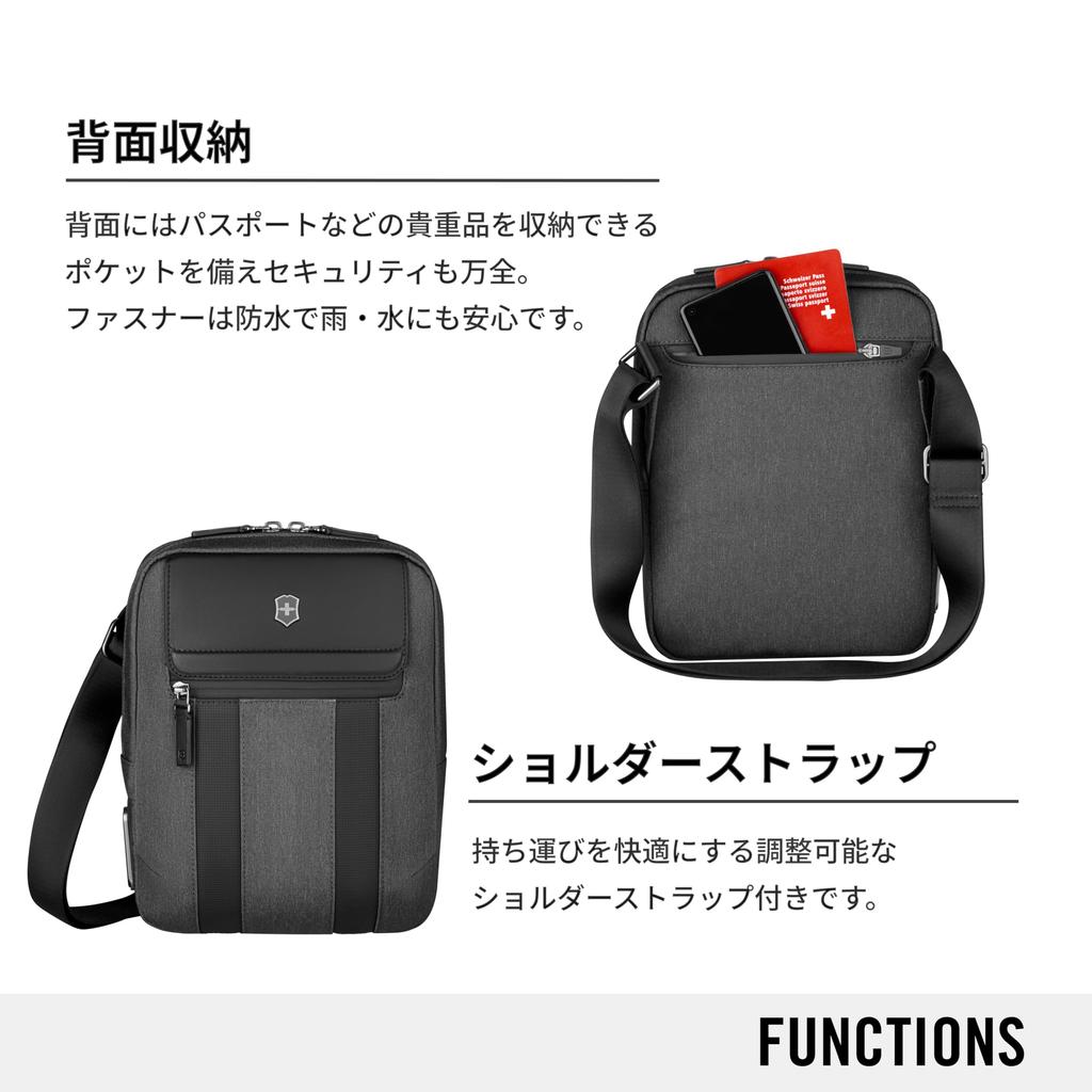 Architecture Urban2 Crossbody Body Bag with Pocket for 10 Inch Shoulder Shoulder Antibacterial Multitool Gray 612668 [Victorinox] Bag, Tablet, Bag,