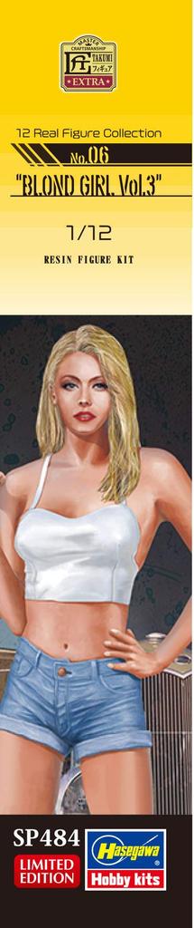 Hasegawa Real Figure Collection Blonde Girl Unpainted Resin Kit SP484 1/12 No.06 Vol.3