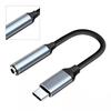 Kopfhöreranschluss-Adapter TPE Typ C Stecker auf 3,5 mm Buchse Kopfhörer-Adapterkabel zum Musikhören Grau