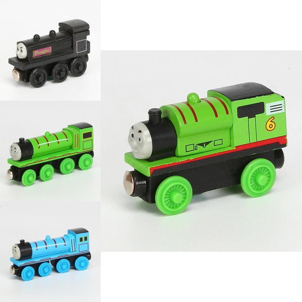 Colorful Wooden Magnetic Train Set For Kids With Interactive Push-pull Features