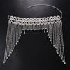Fashion rhinestone fringed hair chain, exaggerated personality luxury stage headwear headwear