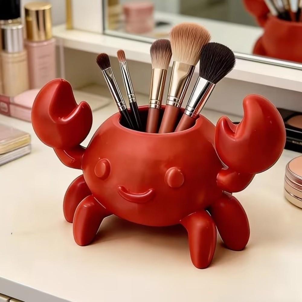 Plastic Pencil Holder Handmade Makeup Brush Holder Funny Flower Planter Office Decorations