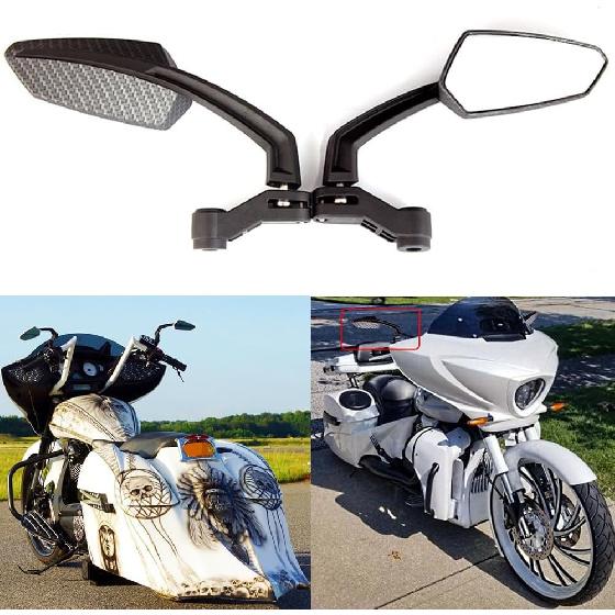 Universelle Motorrad-Rückspiegel aus Kohlefaser mit 10 mm 8 mm Kompatibel mit Honda Grom Yamaha Kawasaki und mehr