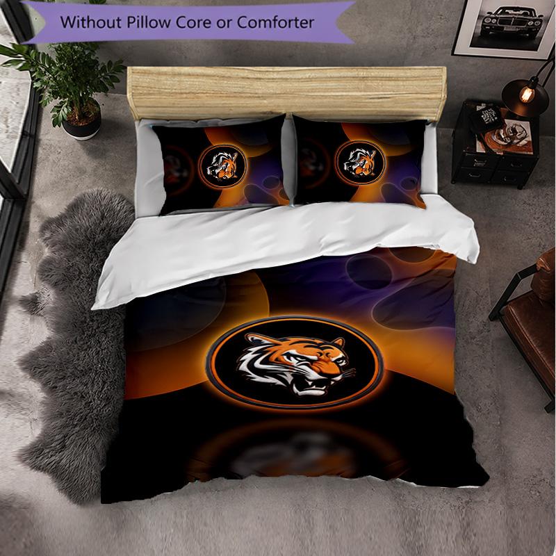 Set Biancheria da Letto a 3 Pezzi Hull City Football Morbido Set Copripiumino con Federe Set Decorazione Camera da Letto per la Casa