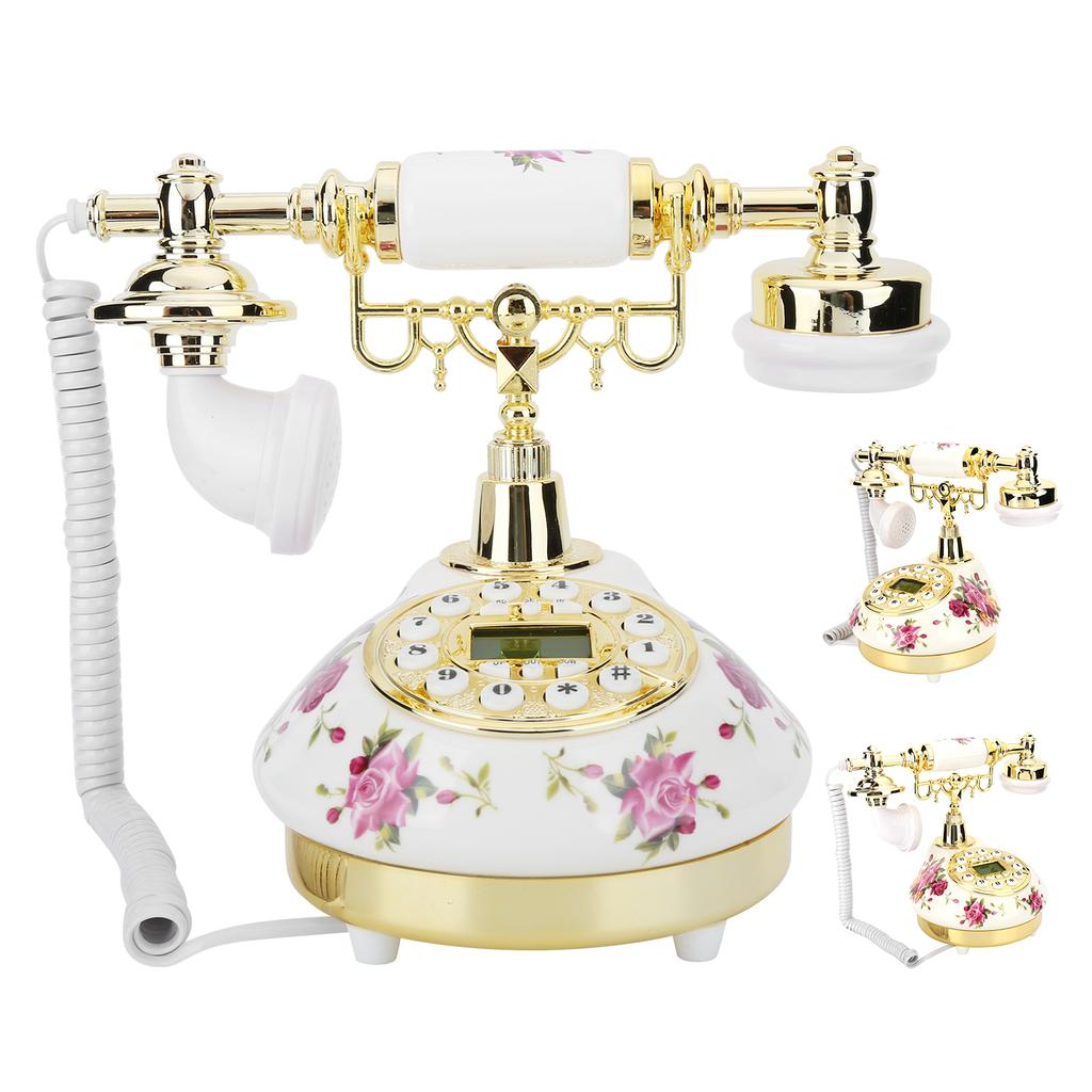 CTN8006 Retro-Stil Druck-Drehwahlscheibe Keramik-Imitation Tischtelefon Heim-Büro