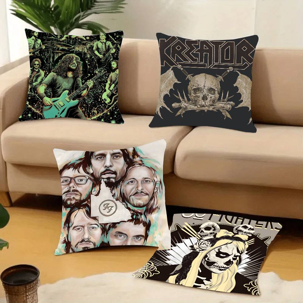 Rock Band-F-Foos Fighters Pillow Case Plush Fabric Soft Pillowcase Double Sided Print Cushion Cover Household Gifts