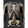 Halloween Horror Skelett Organe T-Shirt Horror Atmosphäre Knochen 3D Gedrucktes Herren T-Shirt Outdoor Street Herren Oberteil T-Shirt