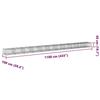 VidaXL Panier gabion avec couvercle 1100x100x50 cm fer galvanisé, mur en gabion, mur de soutènement en gabion, clôture en 3295188