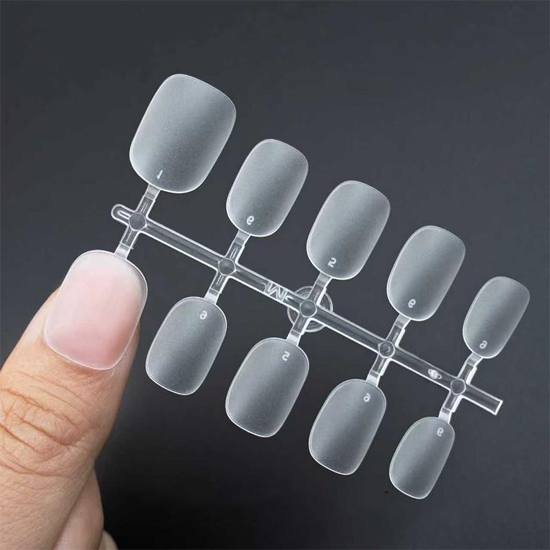 100Pcs Short Matte False Nails Full Cover Coffin Square Almond Press On False Nails Soft Gel Nail Tips Manicure Extension Tools