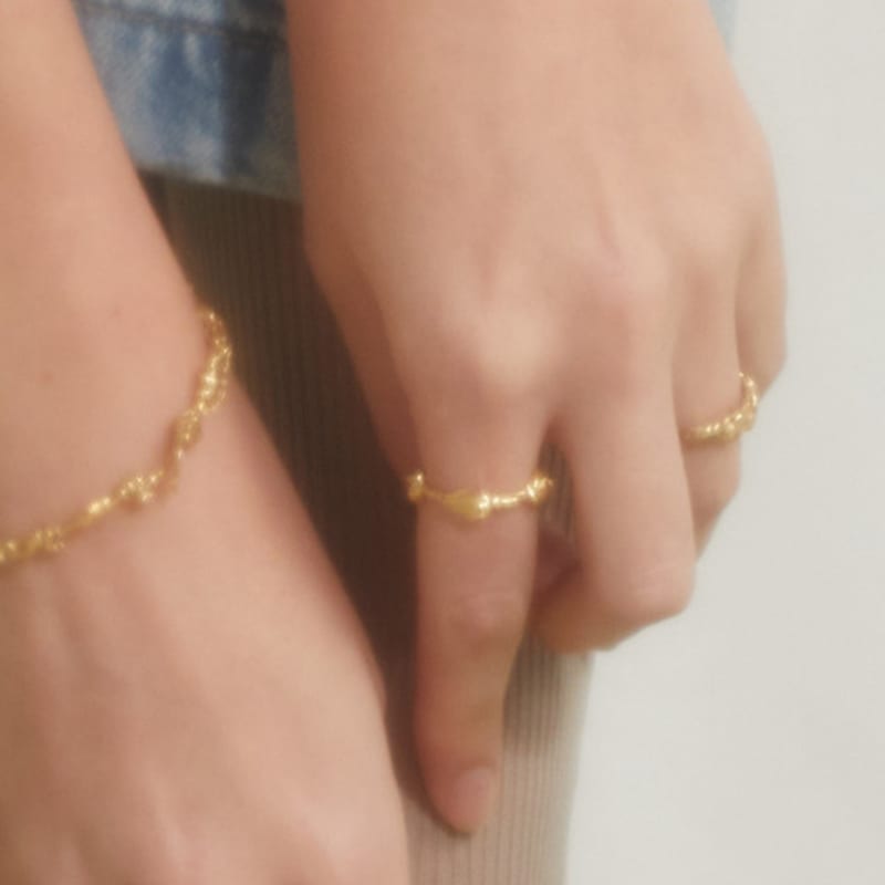 

BOLDIERE Flower bud ring_ R23[Gold] Gold No. 18