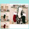 High Quality Knitted Christmas Stocking In Red Green And White For Festive Holiday Decor