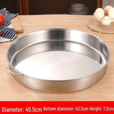 Jundingying 46cm Stainless Steel Round Serving Tray