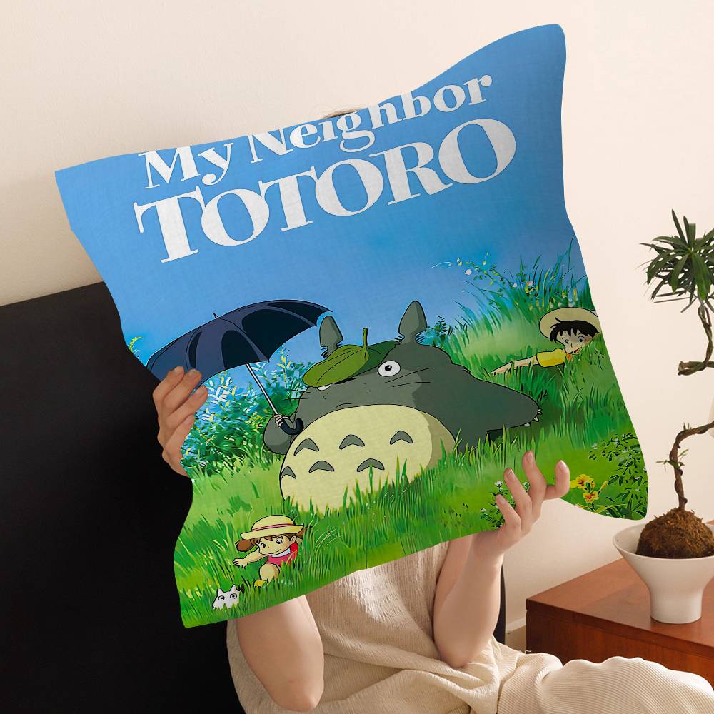 Anime M-Mein N-Nachbar T-Totoro Glücklicher Drache Kissenbezug Sofakissenbezug Heimzimmer Dekoration Kindergeschenk