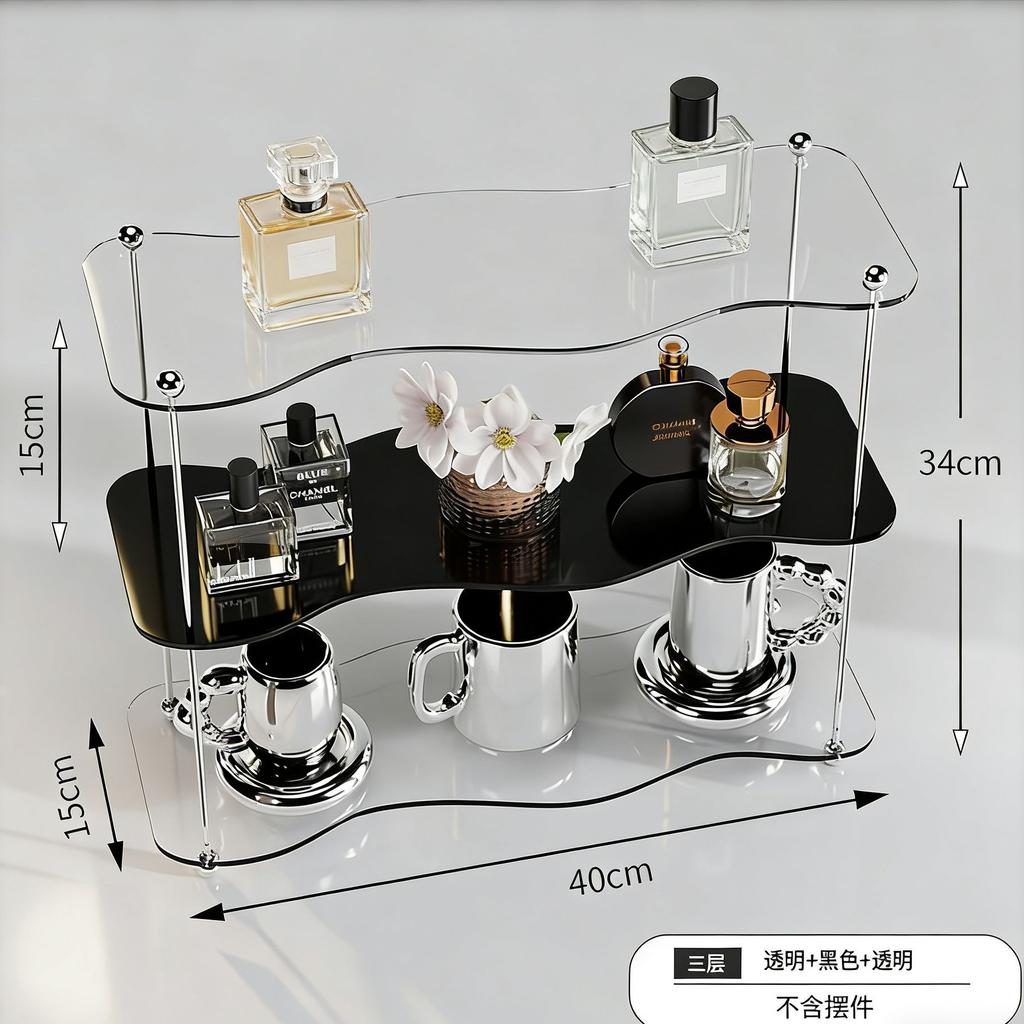 2-3layer Desktop Storage Rack Water Cup Storage High-value Cup Rack Detachable Acrylic Perfume Figure Display Stand Ins Style