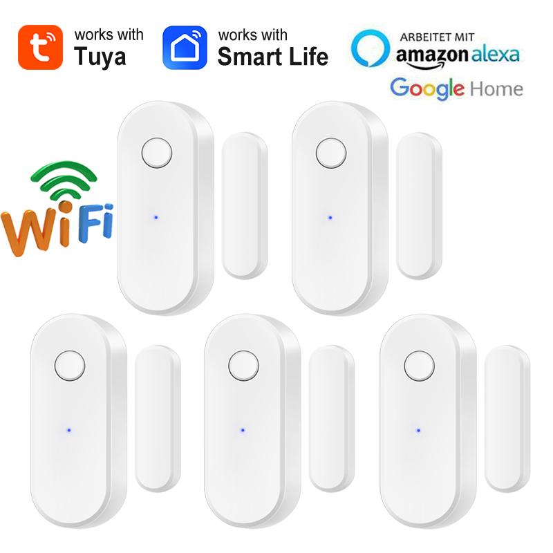 Tuya WiFi Door Sensor Close Open Window Detector Smart Life APP Remote Control Notification Home Security Alarm For Alexa Google