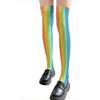 Damen Japanische Stile Anime Oberschenkelhohe Strümpfe Regenbogen Mehrfarbig Gestreiftes Muster Seide Über dem Knie Lange Socken Strumpfwaren