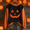 Ladies' Casual And Fashionable Halloween Printed Long Sleeved Hooded Warm Shirt Loose And Comfortable Hoodie