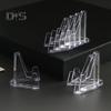 24Pcs Clear Coin Stand Mini Stable Triangle Collection Card Photo Small Artwork Badge Commemorative Medal Display Holder Show Rack
