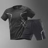 Ανδρικό T-shirt Αθλητικό T-shirt για Τρέξιμο Σορτς Γρήγορης Ξήρανσης Αναπνέον Κοντομάνικο Στρογγυλή Λαιμόκοψη T-shirt Δραστηριότητας Υπαίθρια Άσκηση Ανδρική Αθλητική Φόρμα