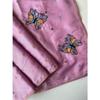 Pure kota silk saree with beautiful butterfly design embroidory all Over saree with piping