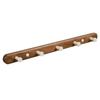 Walnut Wall-Mounted Hook for Clothes & Hats, No-Punch Installation for Door Back or Entrance Hall