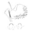 Bridal Crystal Headband Exquisite Flower Leaf Design Soft Ribbon Headpiece for Wedding Birthday Part