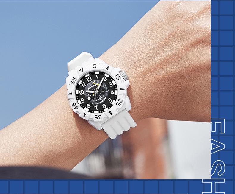 Reloj de Pulsera Sanda de Correa de Silicona Tendencia de Moda - Estilo Estudiante Unisex