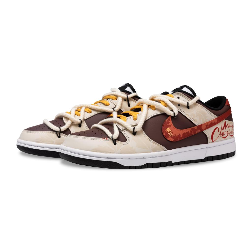 Nike Dunk Slip Resistant Abrasion Resistant Low top Skateboard Shoes Unisex Red Brown DD1391-100(Team348-)