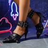 Fashion Baotou Women's Summer New Stiletto French Beautiful Pointed Toe Outside High Heel Sandals