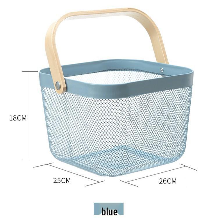 Multi-Purpose Metal Draining Basket for Vegetables, Fruits, and Laundry Storage