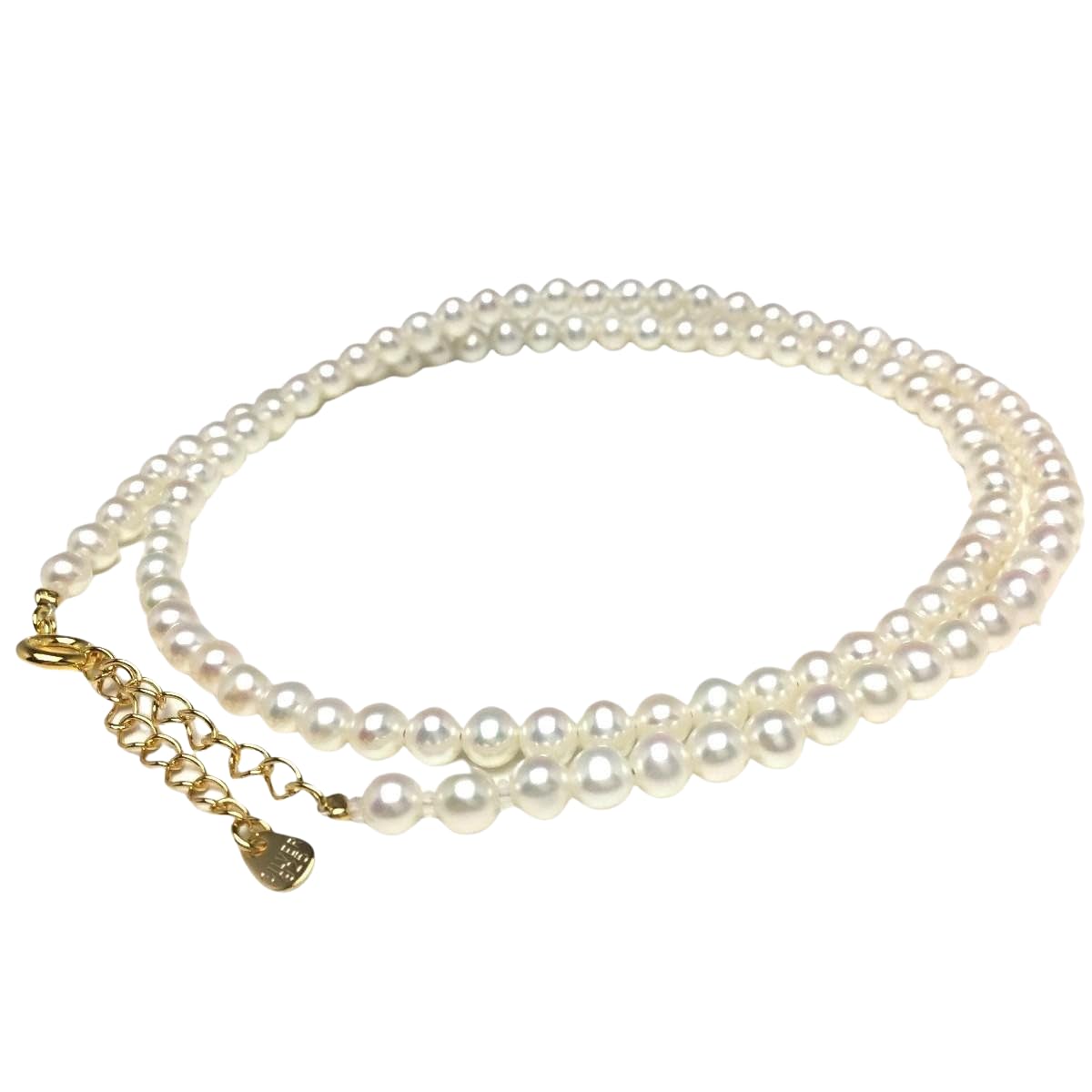 Isowa Pearl (Ise-Shima pearl specialty store) Freshwater pearl necklace 3.5-4.0mm White Silver Adjustable 70119