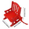 Christmas Mini Wooden Red Decorative Rocking Chair Ornament Decorations Holiday Xmas Tree Hanging Pendant Craft Gift