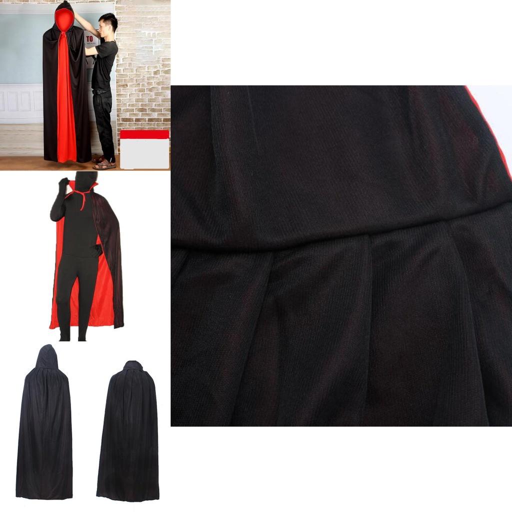 Gothic Vampire Cloak With Hood Adult/kids Cosplay Costume For Halloween
