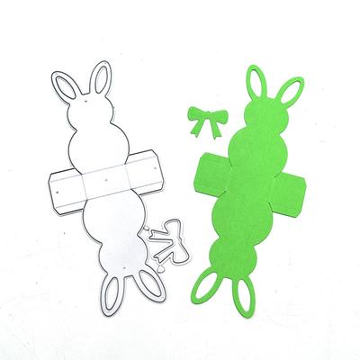Stampi 3D Fustelle Scrapbooking Coniglio Coniglietto Pasqua Metallo Fustelle Stencil per Embpsing Artigianale