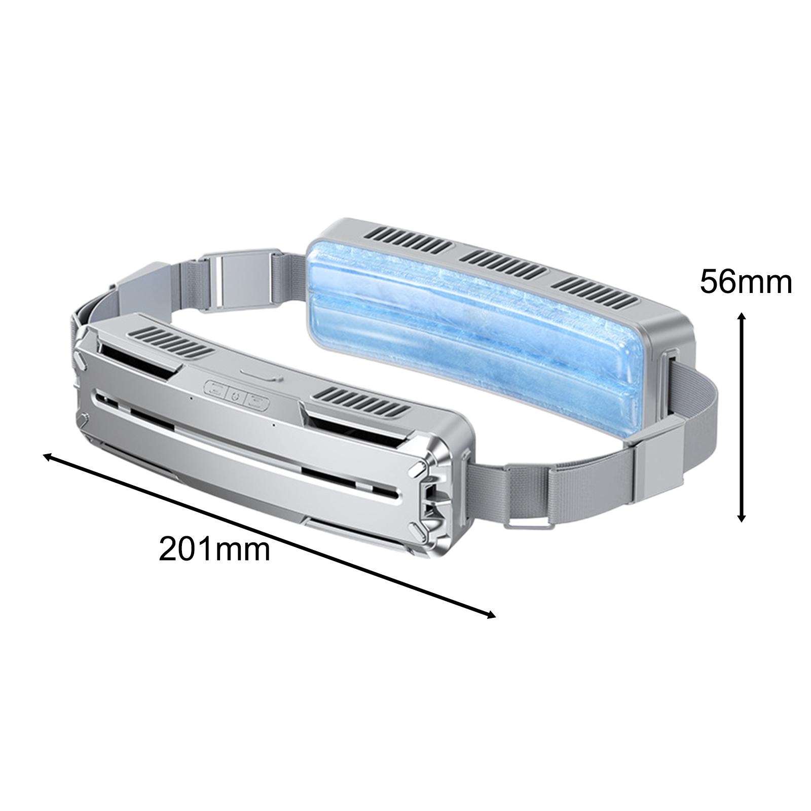 

Поясной вентилятор с ледяным поясом, охлаждающий вентилятор, кондиционер, свободные руки, быстрая холодная зарядка для кемпинга, путешествий, рыбалки, женщин и мужчин серебряный серый