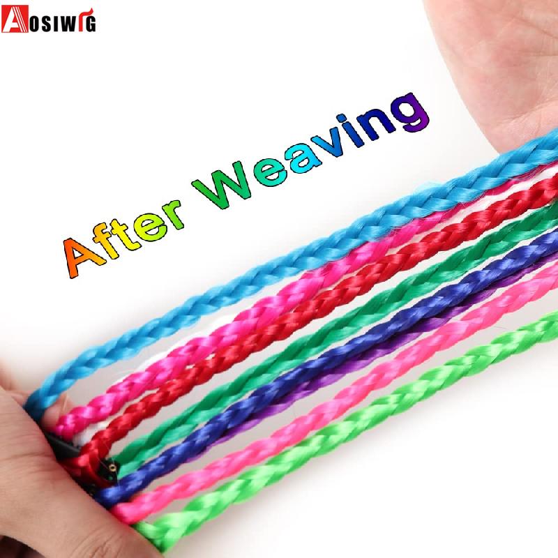 Aosiwig 2 STÜCKE Clip-In Haarverlängerungen Bunte Party-Highlights Gerade Regenbogen-Haarteile Festival Halloween Cosplay Für Frauen Mädchen