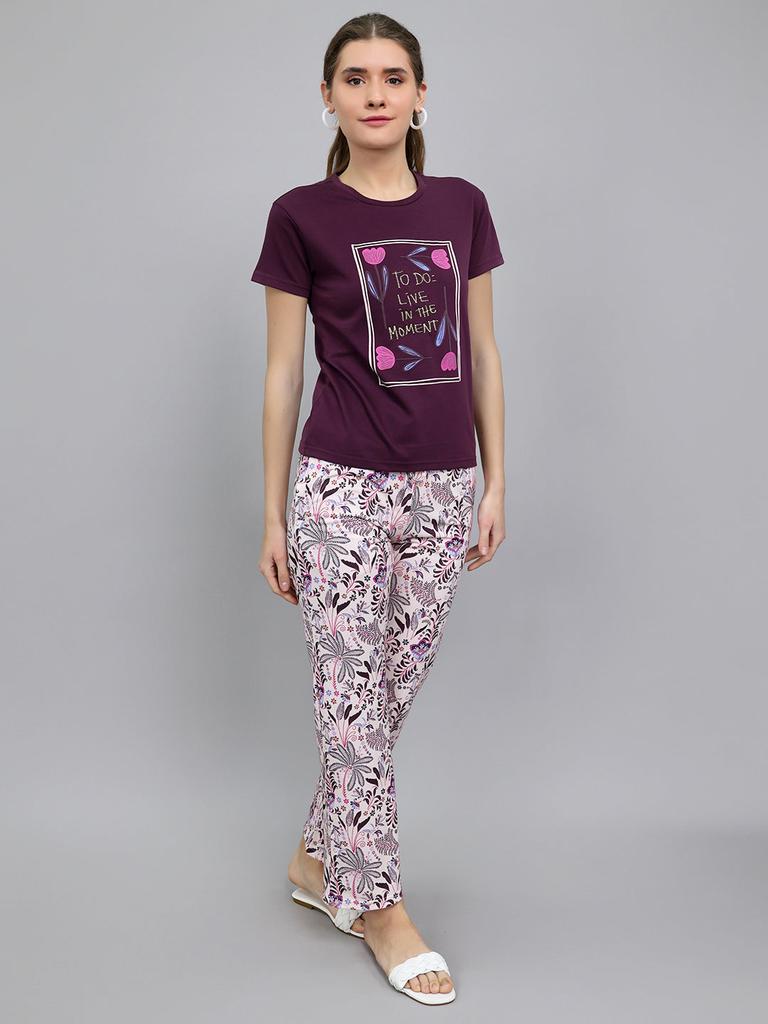 MONTE CARLO Womens Regular Fit Printed Lower Set
